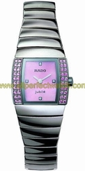 Rado Watches : R13582922 Quartz Platinum Ceramic Pink Mother Of Pearl Dial Platinum Ceramic Band Women Watch