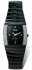 Rado Watches : R13617712 Quartz Diamonds Bezel Diamonds Black Dial Ceramic Women Watch