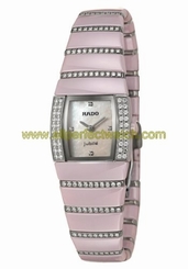 Rado Watches : R13652901 Quartz Pink Ceramic White Dial Pink Ceramic Band Women Watch
