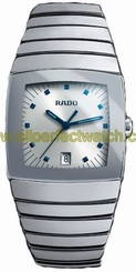 Rado Watches : R13719102 Quartz Platinum Ceramic Silver Dial Platinum Ceramic Band Men Watch