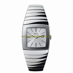 Rado Watches : R13719122 Quartz Silver Dial Date Ceramic 34.8mm Men Watch