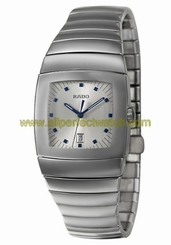 Rado Watches : R13720102 Quartz Platinum Ceramic Silver Dial Platinum Ceramic Band Men Watch