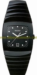 Rado Watches : R13723162 Quartz Black Dial Black Ceramic Men Watch