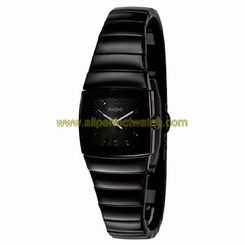 Rado Watches : R13726722 Quartz Black Diamond Hour Markers Dial Black Ceramic Women Watch