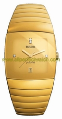 Rado Watches : R13773702 Quartz Gold Ceramic Gold Dial Gold Ceramic Band Men Watch