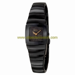 Rado Watches : R13819732 Quartz Diamonds Pave Dial Black Ceramic Women Watch