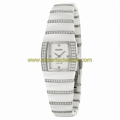 Rado Watches : R13831703 Quartz Diamond Dial Diamond Bezel White Ceramic and Diamond Women Watch