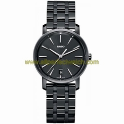 Rado Watches : R14063182 Quartz Analog Date Black Ceramic Women Watch