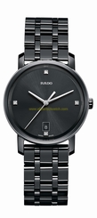 Rado Watches : R14063717 Quartz Diamond Black Dial Date Black Ceramic Women Watch