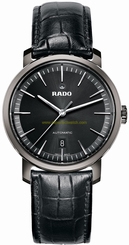 Rado Watches : R14074175 Automatic Black Dial Date Black Leather Men Watch