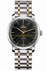 Rado Watches : R14077163 Automatic Black Dial Date Stainless Steel Men Watch