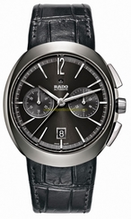 Rado Watches : R15198155 Automatic Chronograph Date Black Leather Men Watch