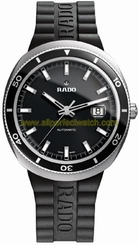 Rado Watches : R15959159 Automatic Black Dial Black Rubber Men Watch