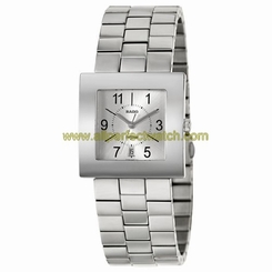 Rado Watches : R18681133 Quartz Analog Date Stainless Steel Square Men Watch