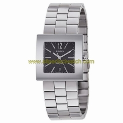 Rado Watches : R18681153 Quartz Black Dial Date Stainless Steel Men Watch