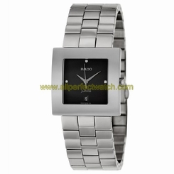 Rado Watches : R18681703 Quartz Black Diamond Dial Date Stainless Steel Men Watch