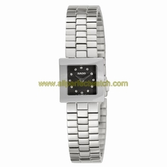 Rado Watches : R18682713 Black Dial Stainless Steel Band Women Watch
