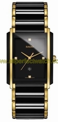 Rado Watches : R20204712 Quartz Diamond Dial Date Stainless Steel and Ceramic Men Watch