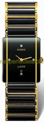 Rado Watches : R20282712 Quartz Black Ceramic/gold Black Dial Black Ceramic/gold Band Men Watch