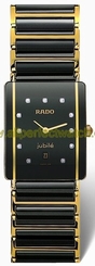 Rado Watches : R20282732 Quartz Black Ceramic/gold Black Dial Black Ceramic/gold Band Men Watch