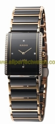 Rado Watches : R20338732 Black Dial Sapphire Crystal Bezel Band Women Watch