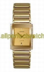 Rado Watches : R20338742 Quartz Gold Ceramic/gold Gold Dial Gold Tone/ceramic Band Men Watch