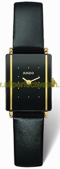 Rado Watches : R20383165 Quartz Black Ceramic/gold Black Dial Black Ceramic/gold Band Women Watch