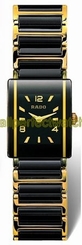 Rado Watches : R20383192 Quartz Black Dial Black Ceramic Women Watch