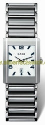 Rado Watches : R20484112 Quartz Platinum Tone/steel White Dial Platinum Tone/steel Band Men Watch