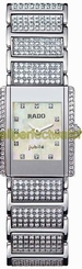 Rado Watches : R20674912 Quartz Platinum Ceramic/steel White Mother Of Pearl Dial Black Ceramic/steel Band Women Watch