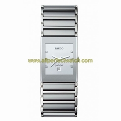 Rado Watches : R20745712 Quartz Diamonds Date Silver Dial 27mm Men Watch