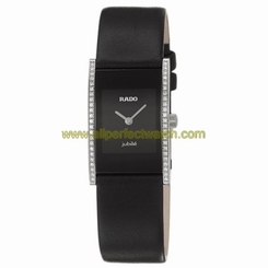 Rado Watches : R20759155 Quartz Black Dial Diamonds Bezel 19mm Women Watch