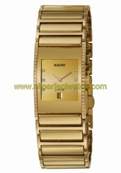 Rado Watches : R20782732 Quartz Diamonds Bezel Diamonds Gold Dial 23mm Women Watch