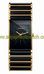 Rado Watches : R20787162 Quartz Black Ceramic/gold Black Dial Black Ceramic/gold Band Men Watch