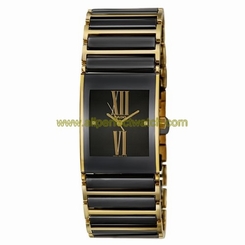 Rado Watches : R20787762 Quartz Diamonds Black Dial Stainless Steel and Ceramic 27mm Women Watch