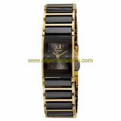 Rado Watches : R20789172 Quartz Analog Black Ceramic and Gold Tone Stainless Steel Women Watch