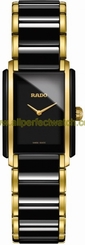 Rado Watches : R20845152 Quartz Analog Black Ceramic and Gold Tone Stainless Steel Women Watch