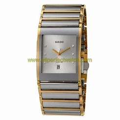 Rado Watches : R20860702 Quartz Diamonds Silver Dial Ceramic 31mm Men Watch