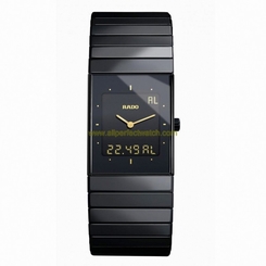 Rado Watches : R21324162 Quartz Black Ceramic Black Dial Black Ceramic Band Men Watch