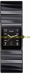 Fake AAA Rado Watches : R21347202 Quartz Black Dial Date Black Ceramic Men Watch Watch