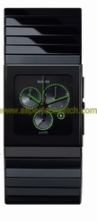 Rado Watches : R21714742 Quartz Chronograph Green Sapphires Dial Ceramic 35mm Men Watch