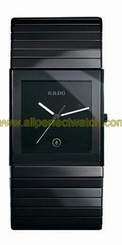 Rado Watches : R21716152 Quartz Black Ceramic Black Dial Black Ceramic Band Men Watch