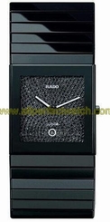 Rado Watches : R21718702 Quartz Black Ceramic Diamond Dial Black Ceramic Band Men Watch