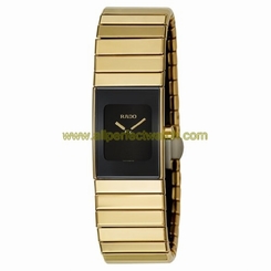 Rado Watches : R21895152 Black Dial Stainless Steel Band Women Watch