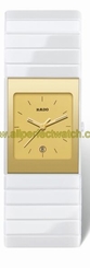 Rado Watches : R21984252 Quartz Gold Date Dial White Ceramic 27mm Women Watch