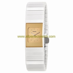 Rado Watches : R21985252 Quartz Gold Dial White Ceramic 19mm Women Watch