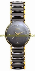 Rado Watches : R22300712 Quartz Black Ceramic/gold Black Dial Black Ceramic/gold Band Men Watch