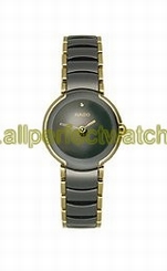 Rado Watches : R22352152 Black Dial Dial Two Tone Bracelet Band Women Watch