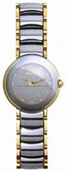 Rado Watches : R22355122 Platinum Dial Dial Ceramic And Yellow Plated Bracelet Band Women Watch