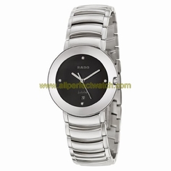 Rado Watches : R22531713 Quartz Black Diamond Dial Date Stainless Steel Women Watch